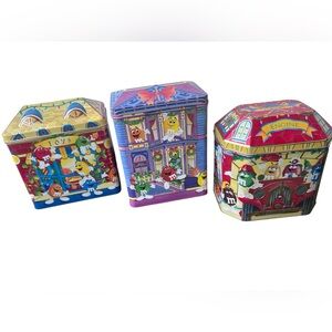 VTG Lot Of 3 M&Ms Christmas Tins Limited Edition 90s 95-97